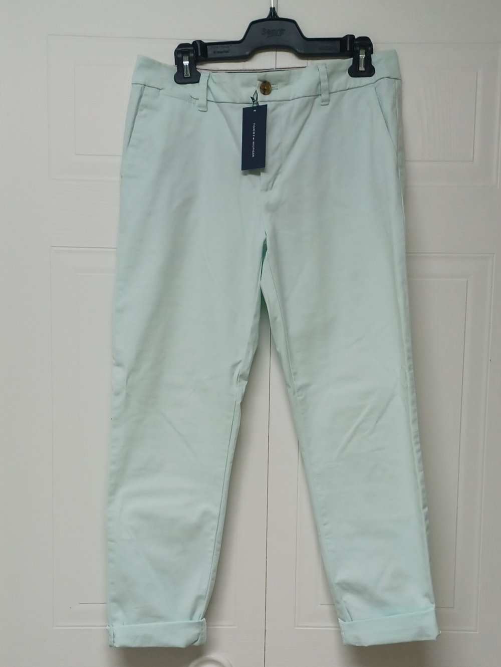 Tommy Hilfiger Mint Green Cotton Pants Size 6